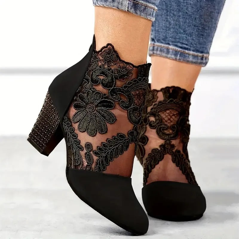 Antonia - Zapatos Florales De Piel⏐Edición Premium