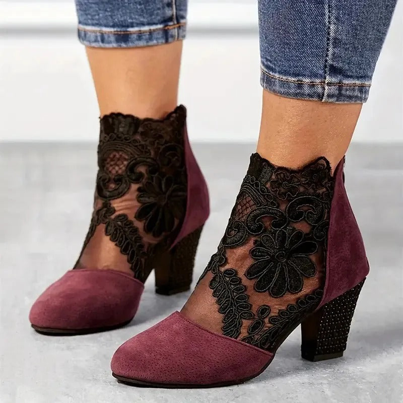 Antonia - Zapatos Florales De Piel⏐Edición Premium